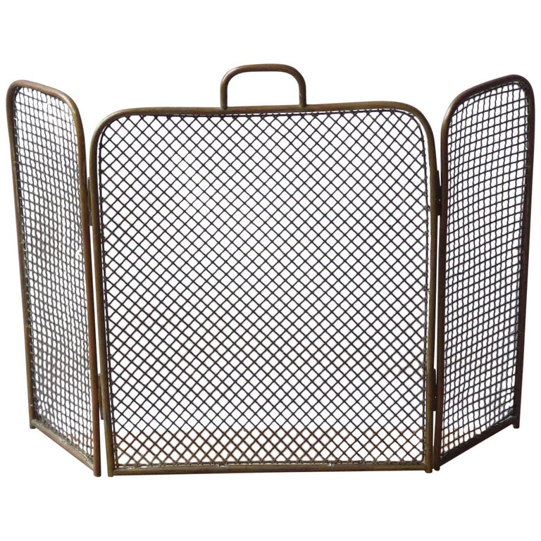 19th Century English Victorian Fireplace Screen Or Fire Screen At