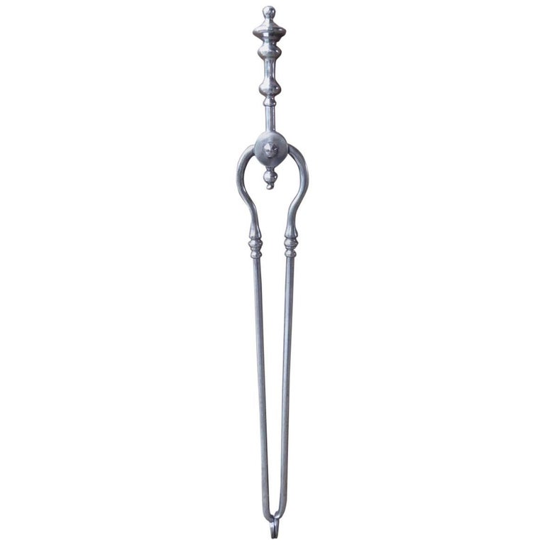 19th Century English Victorian Fireplace Tongs Or Fire Tongs For