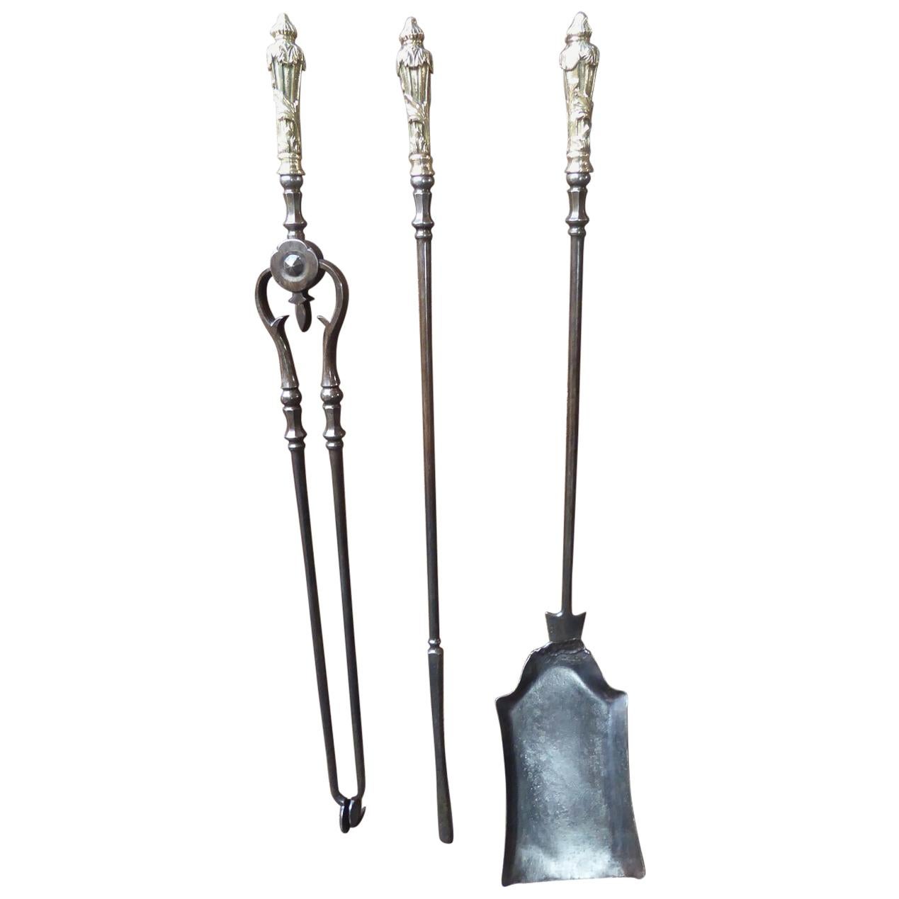 Englisches viktorianisches Kaminbesteck oder Companion-Set aus dem 19. Jahrhundert