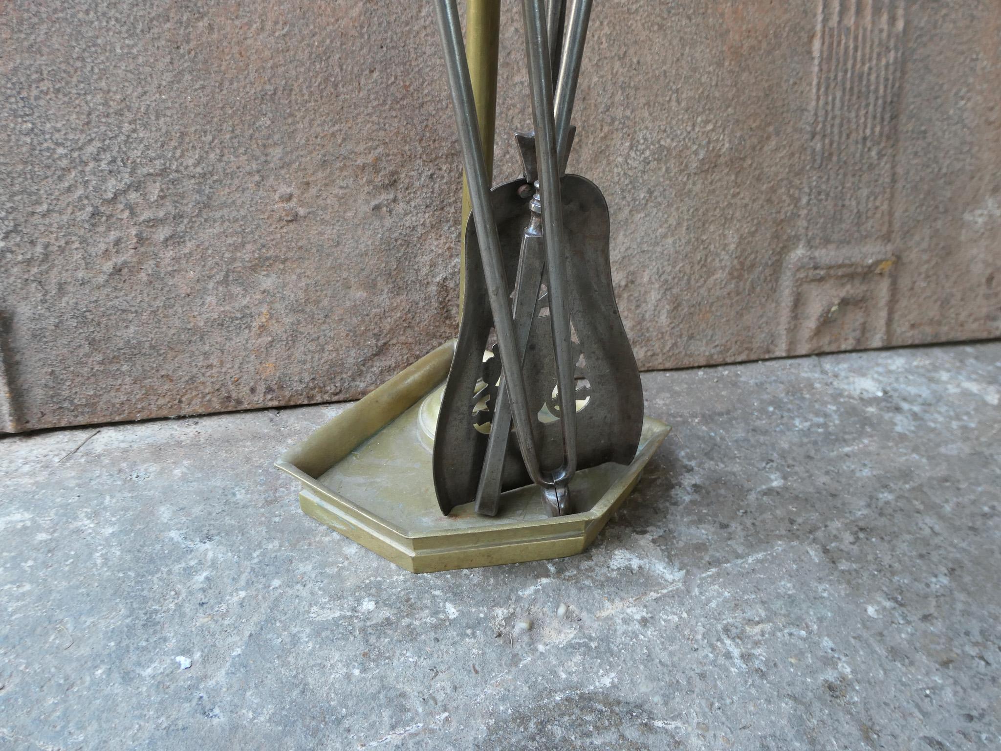 Ensemble d'outils ou de compagnons de cheminée anglais victorien du 19e siècle en vente 2