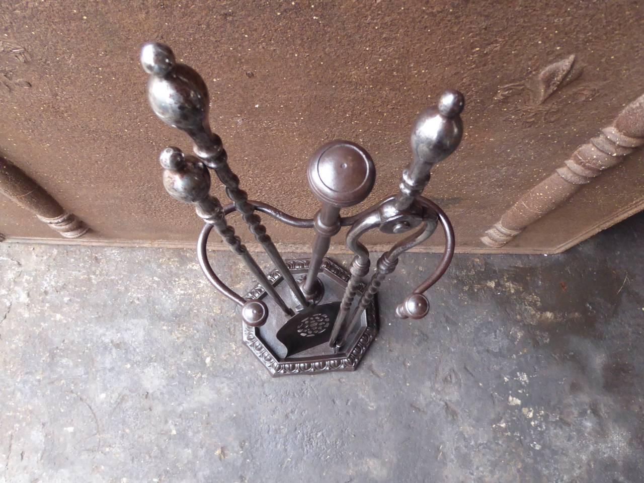 19th Century English Victorian Fireplace Tools or Companion Set 5