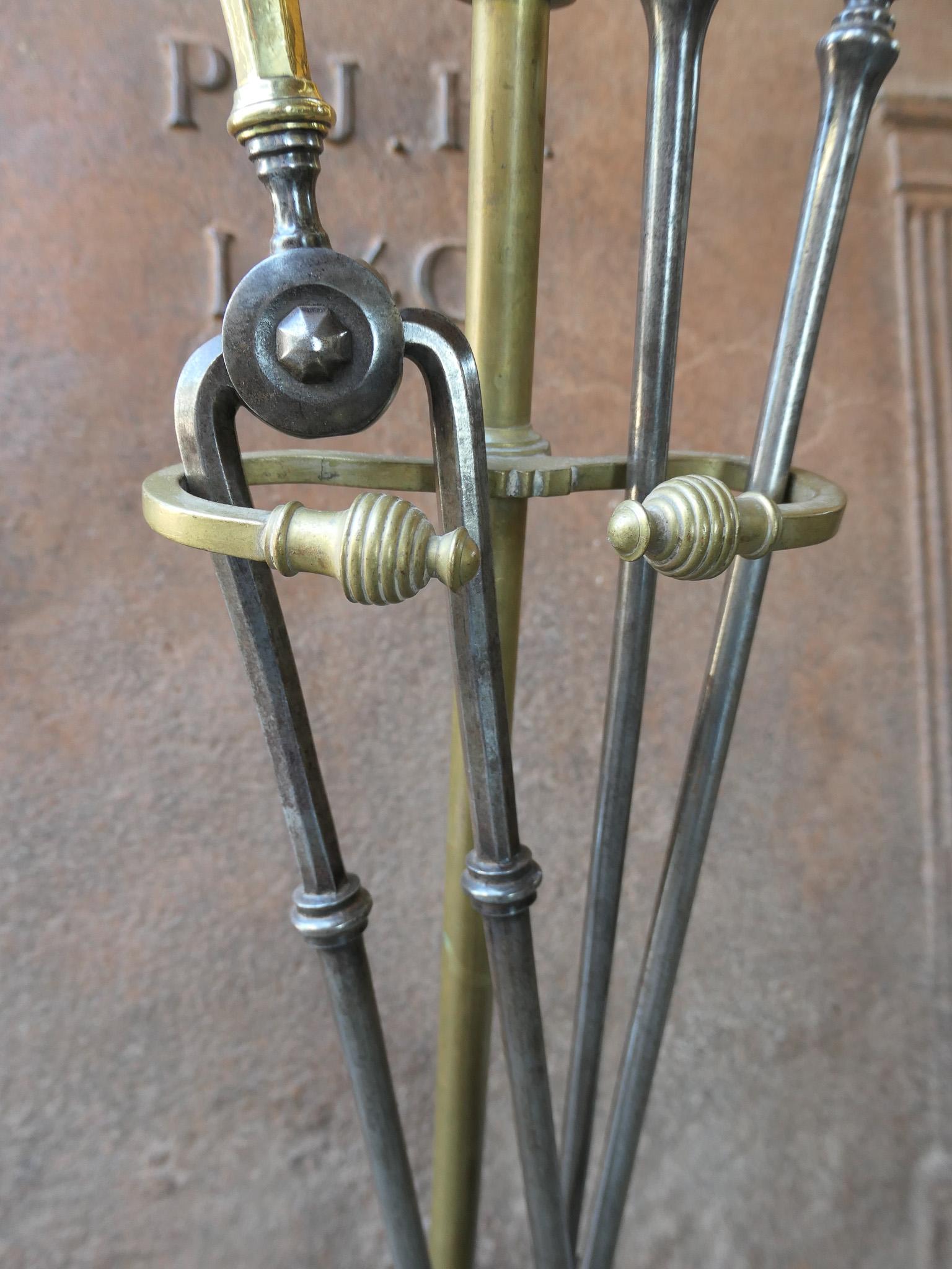 19th Century English Victorian Fireplace Tools or Companion Set For Sale 6