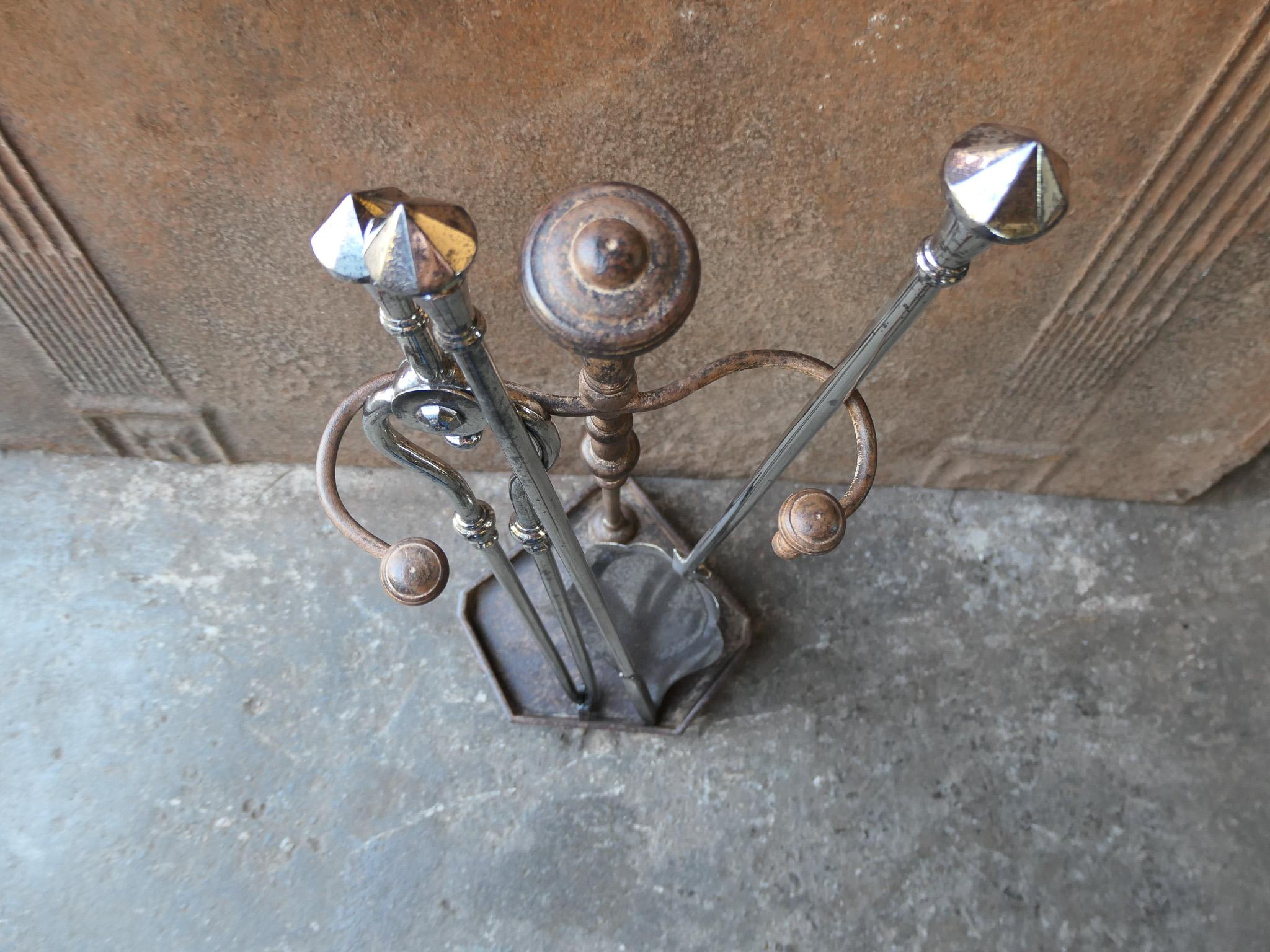 Ensemble d'outils ou de compagnons de cheminée anglais victorien du 19e siècle en vente 3