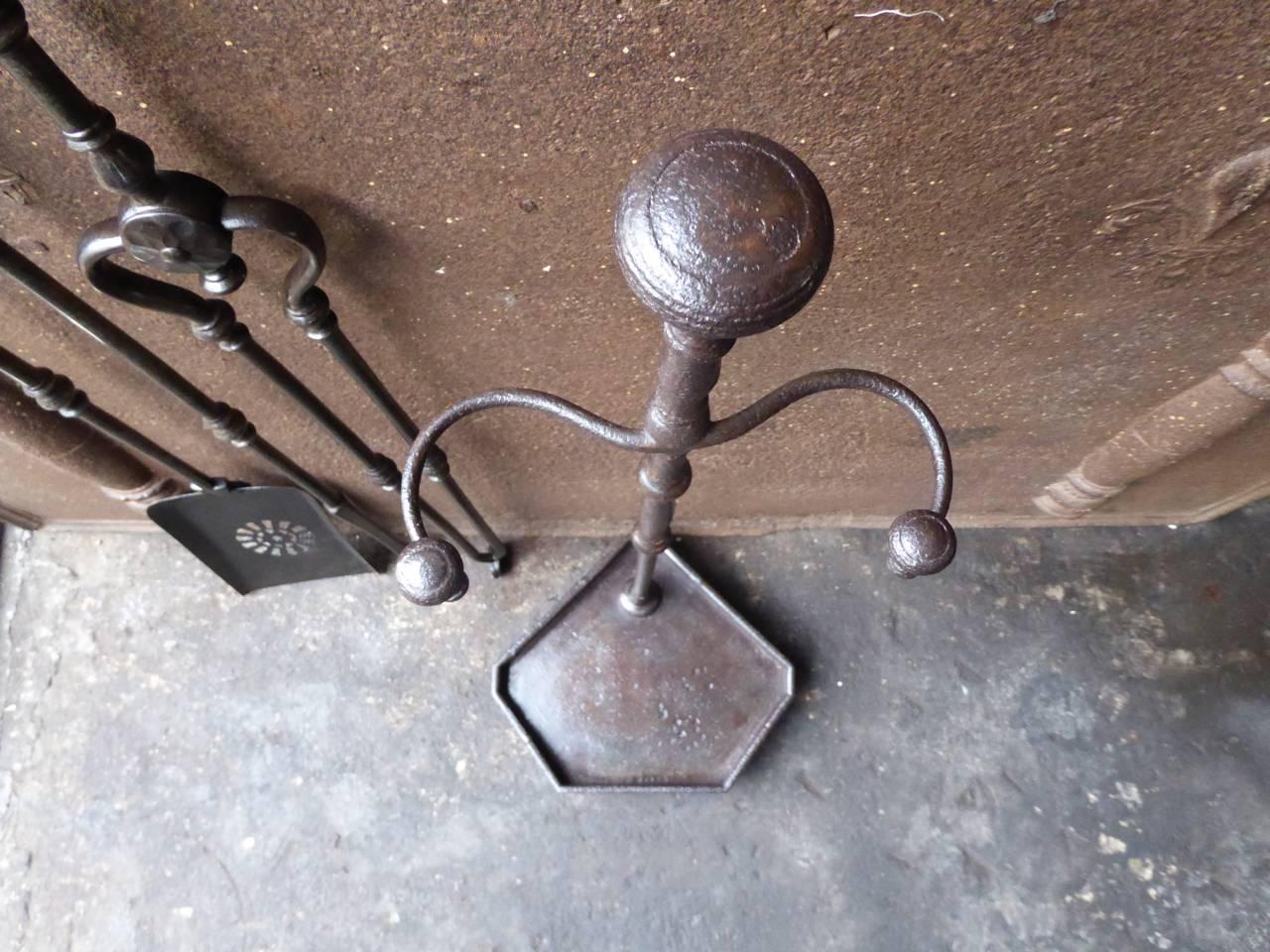 19th Century English Victorian Fireplace Tools or Companion Set 7