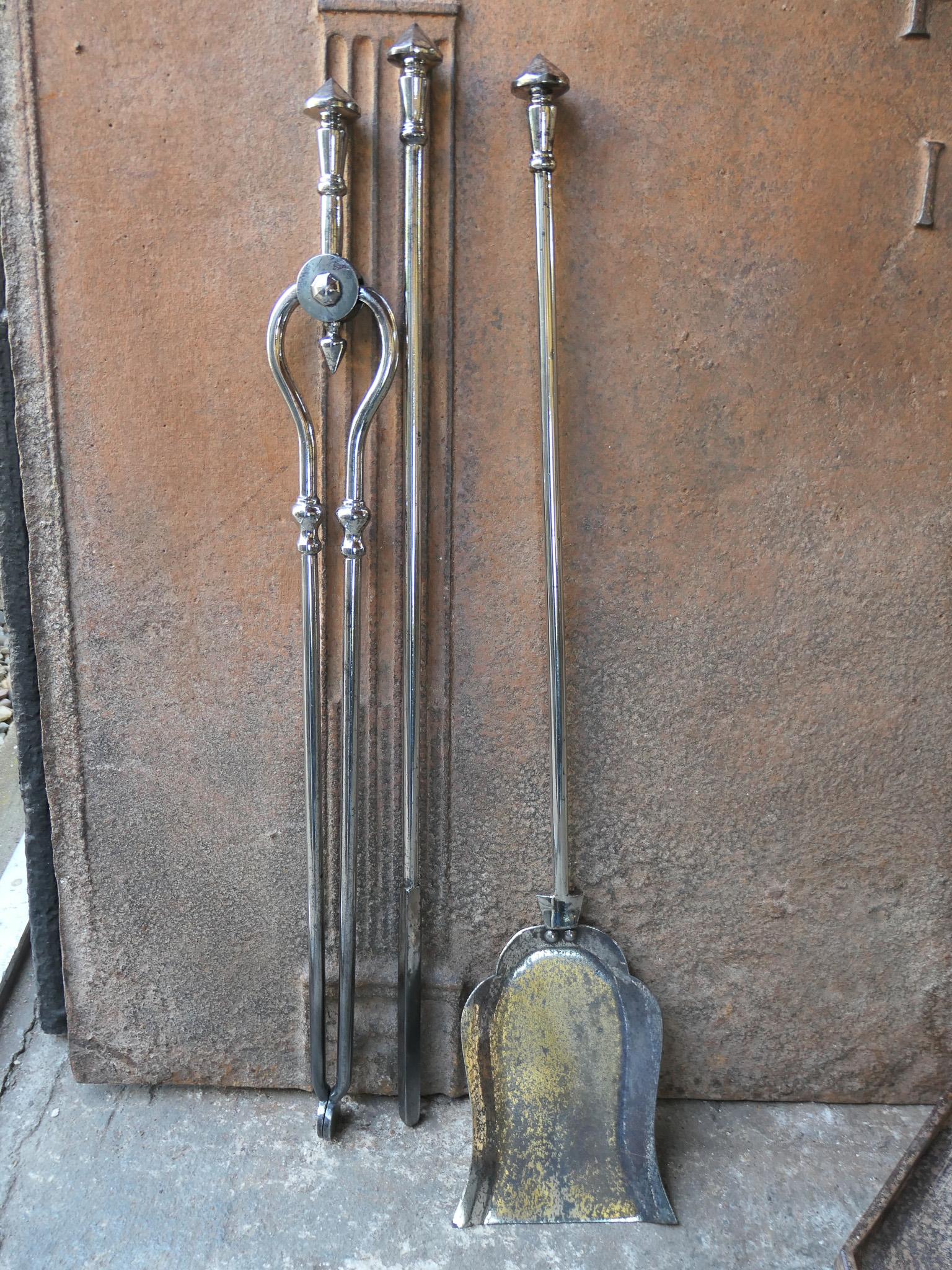 19th Century English Victorian Fireplace Tools or Companion Set For Sale 9