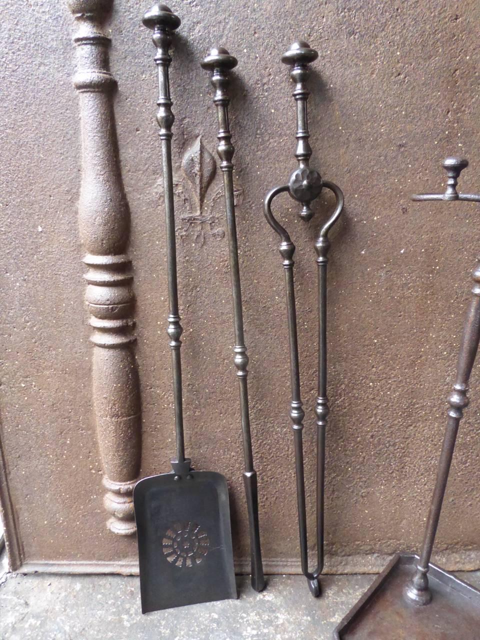 19th Century English Victorian Fireplace Tools or Companion Set 2