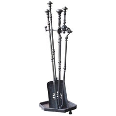 victorian tools 19th Century English Victorian Fireplace Tools or Companion Set