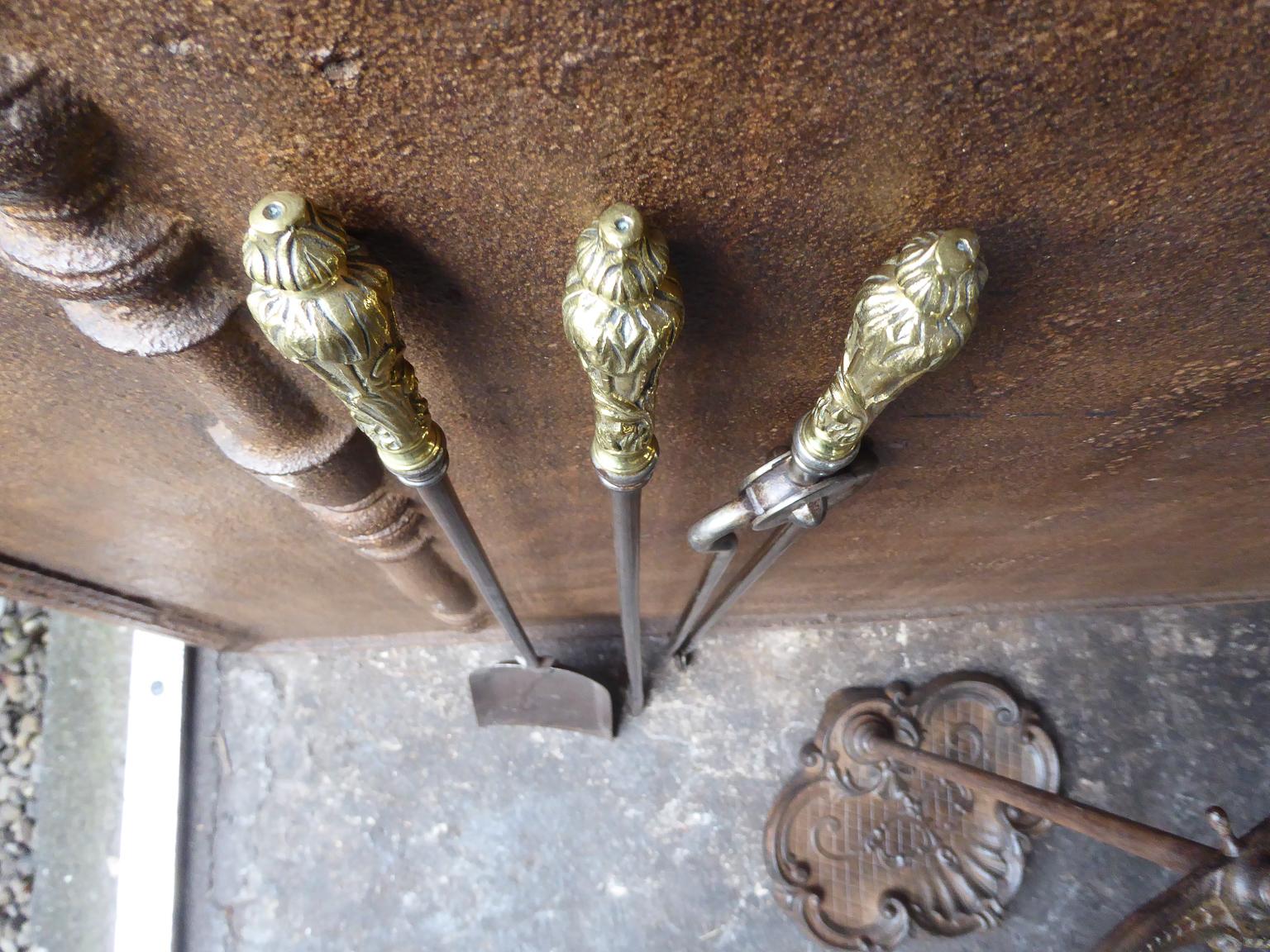 19th Century English Victorian Fireplace Tools or Fire Tools 8