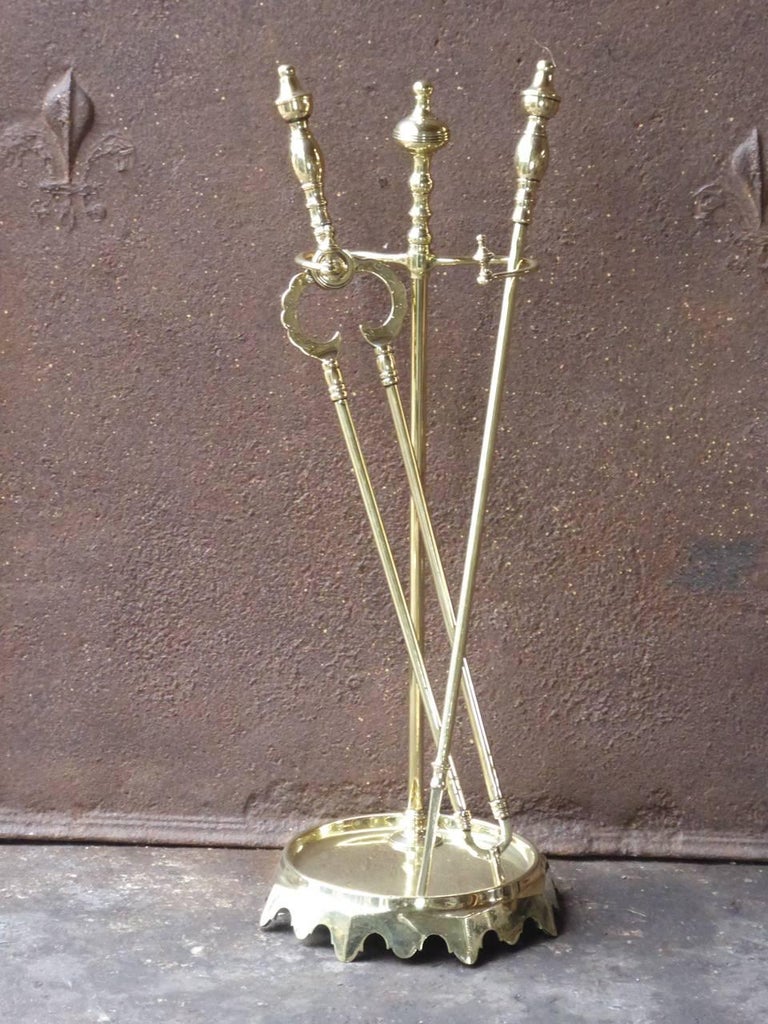 19th Century English Victorian Fireplace Tools Or Fire Tools For