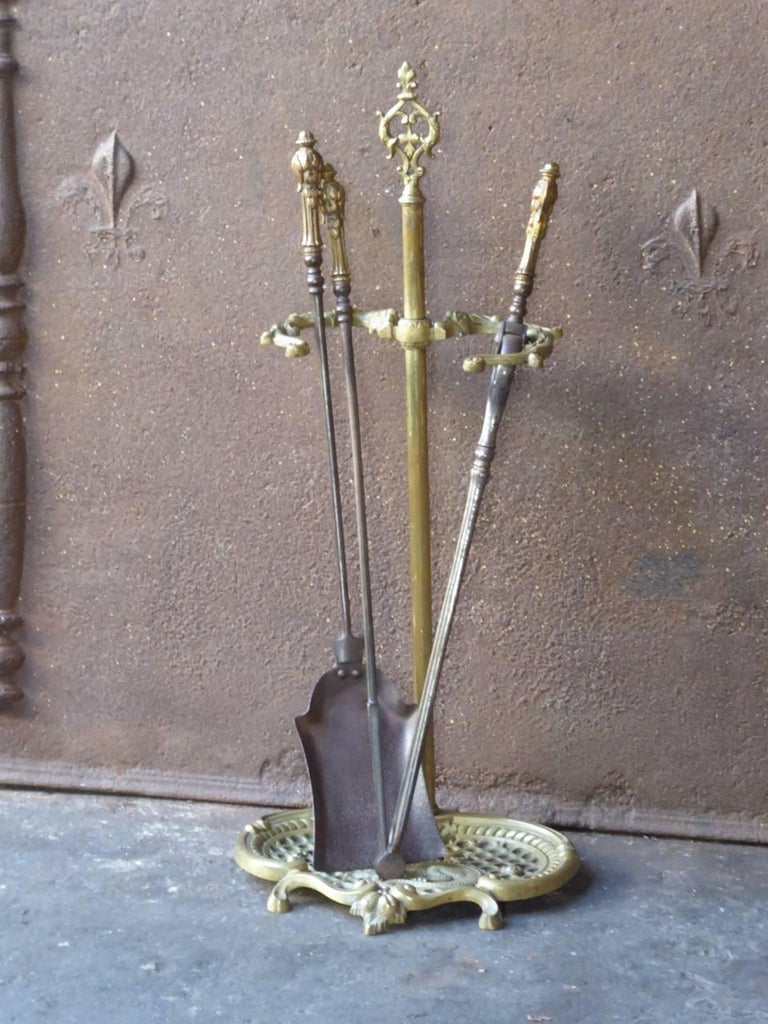 19th Century English Victorian Fireplace Tools Or Fire Tools For
