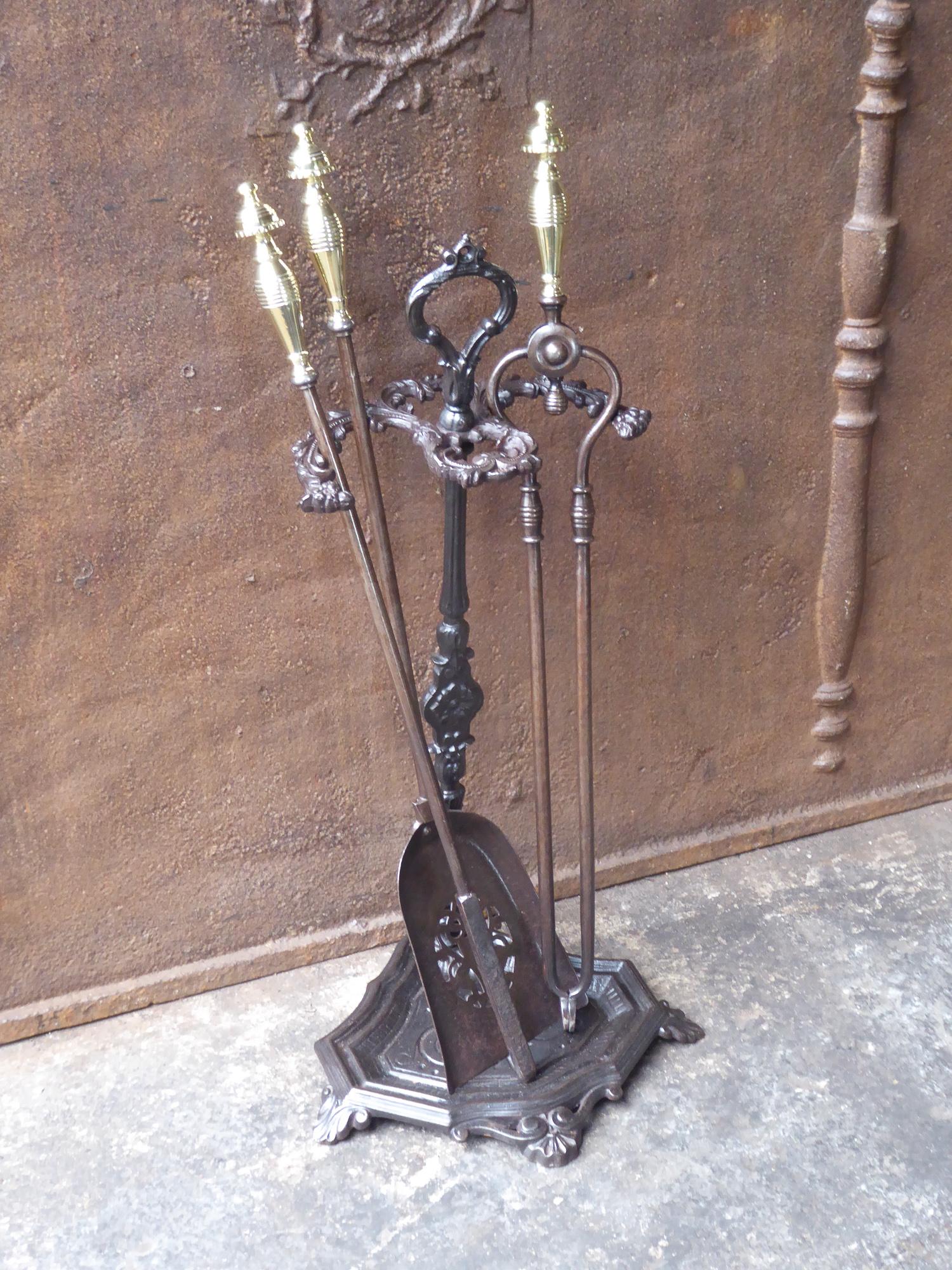 British English Victorian Fireplace Tools or Fire Tools, 19th Century
