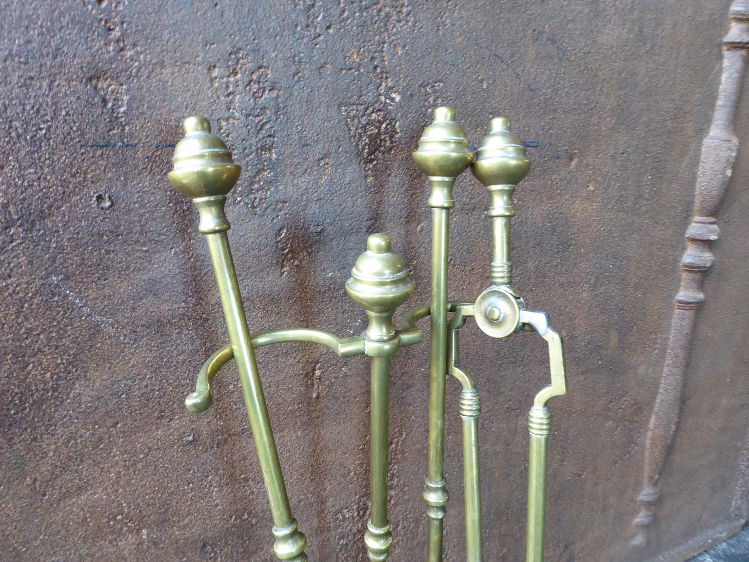 Cast English Victorian Fireplace Tools or Fire Tools, 19th Century 