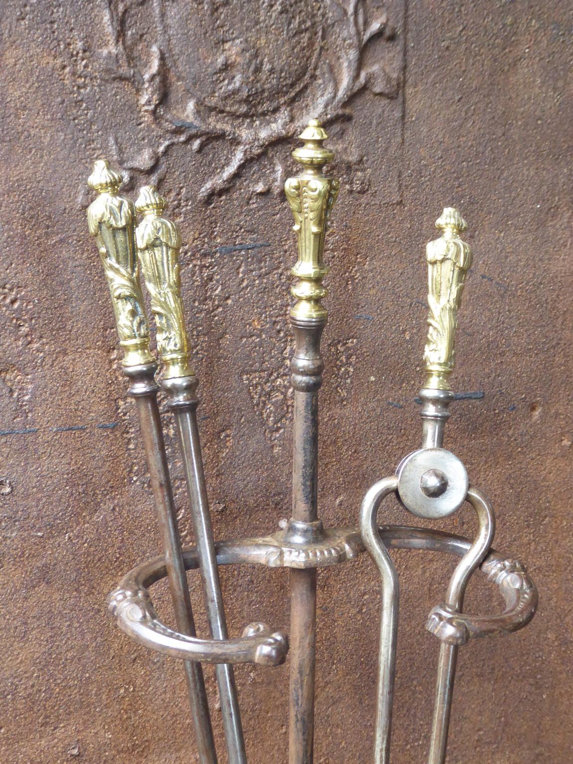Iron 19th Century English Victorian Fireplace Tools or Fire Tools