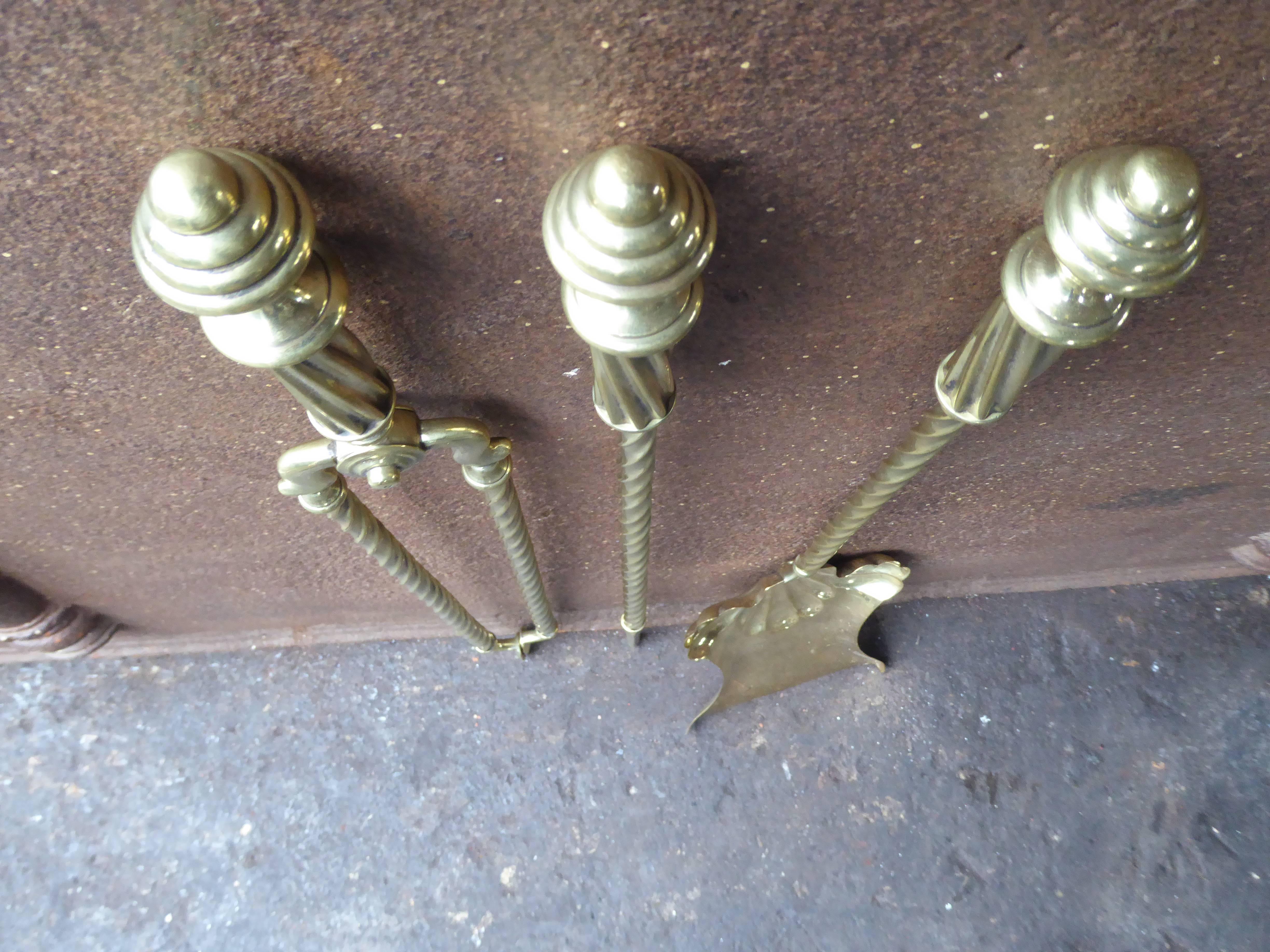 19th Century English Victorian Fireplace Tools or Fire Tools 2