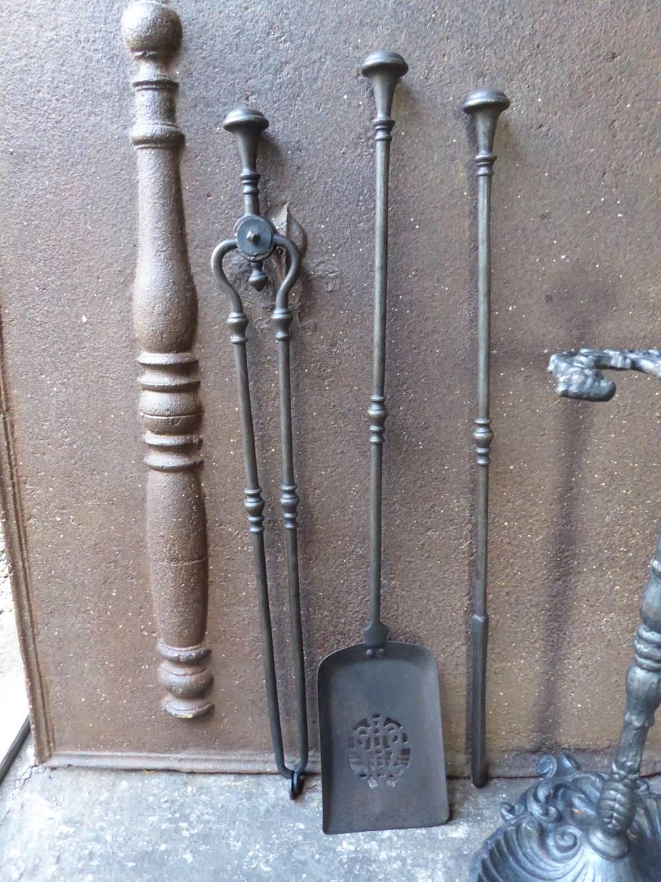 19th Century English Victorian Fireplace Tools or Fire Tools 1