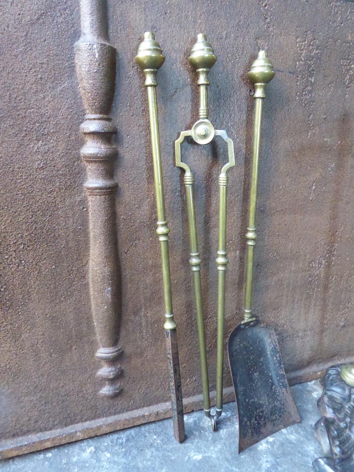 English Victorian Fireplace Tools or Fire Tools, 19th Century  1