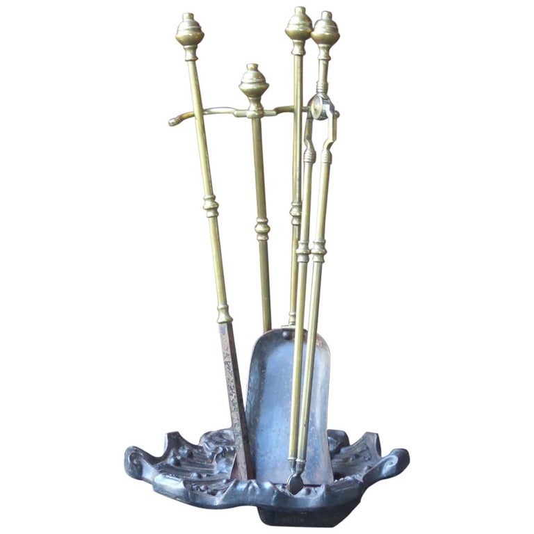 English Victorian Fireplace Tools Or Fire Tools 19th Century For