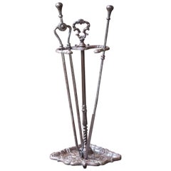 Outils de cheminée ou outils de cheminée victoriens anglais du 19e siècle