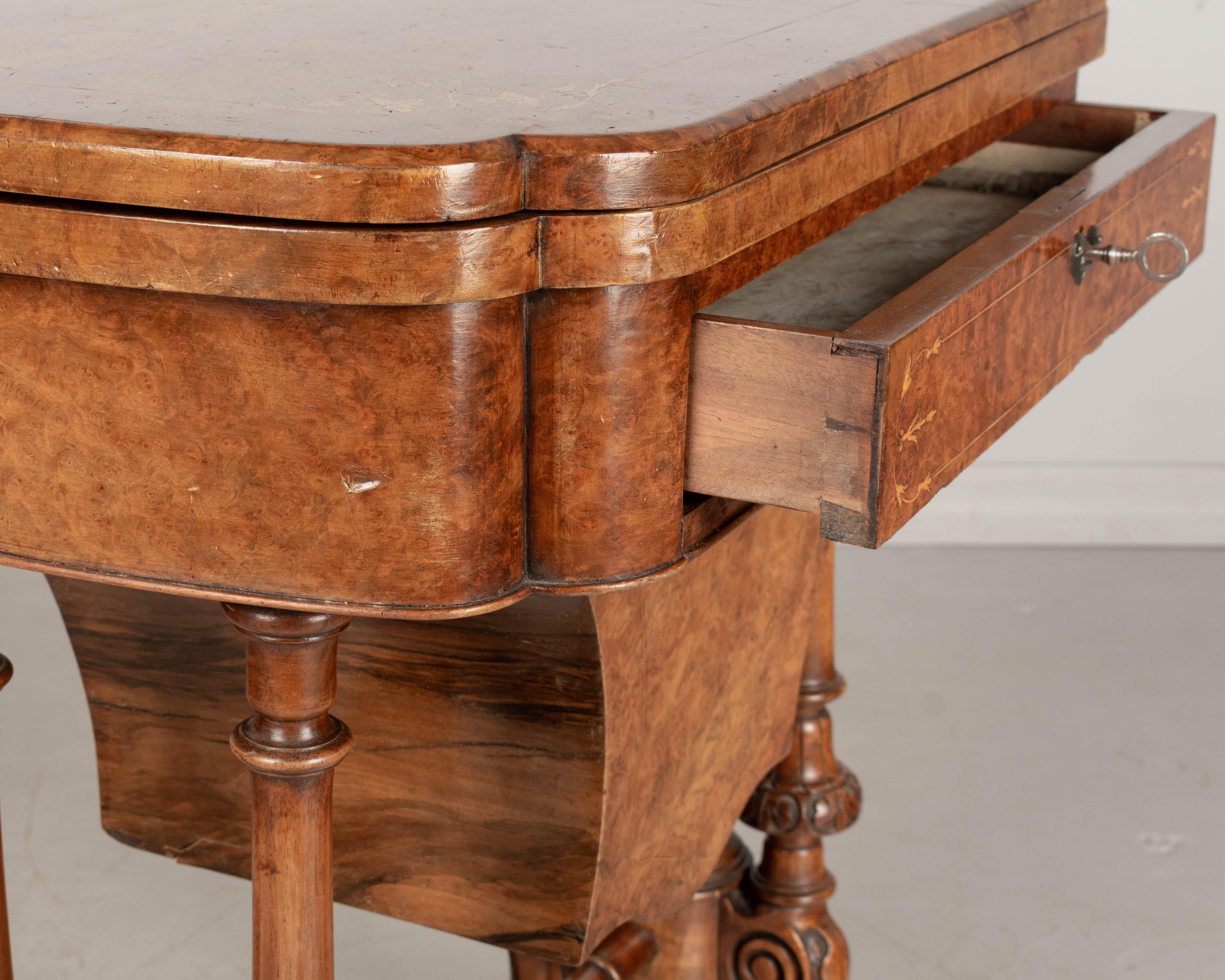 19th Century English Victorian Folding Game Table 6