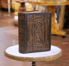 19th Century English Victorian Illustrated National Family Bible with Gilt Pages