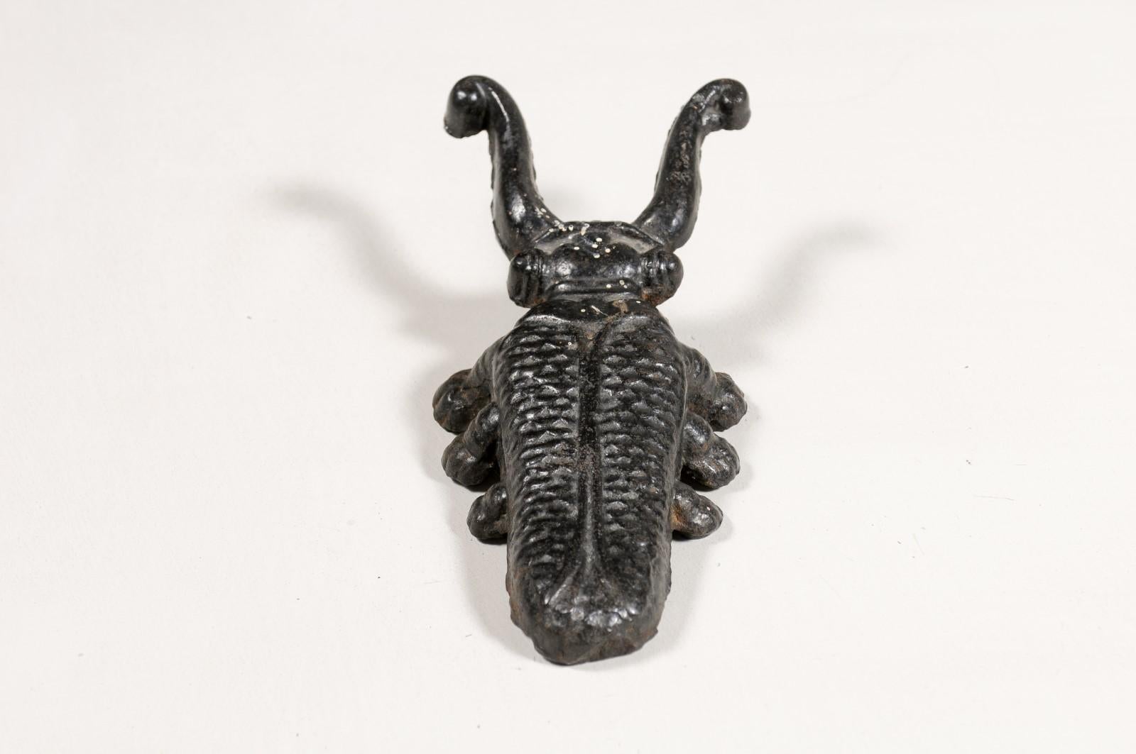19th Century English Victorian Iron Bootjack Depicting a Cricket with Antennae 2
