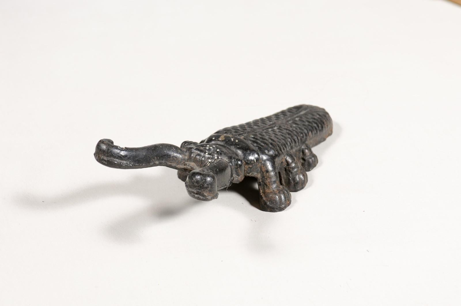 19th Century English Victorian Iron Bootjack Depicting a Cricket with Antennae 4
