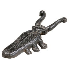 Antique 19th Century English Victorian Iron Bootjack Depicting a Cricket with Antennae