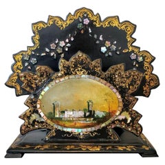Porte-lettres victorien anglais du 19me sicle
