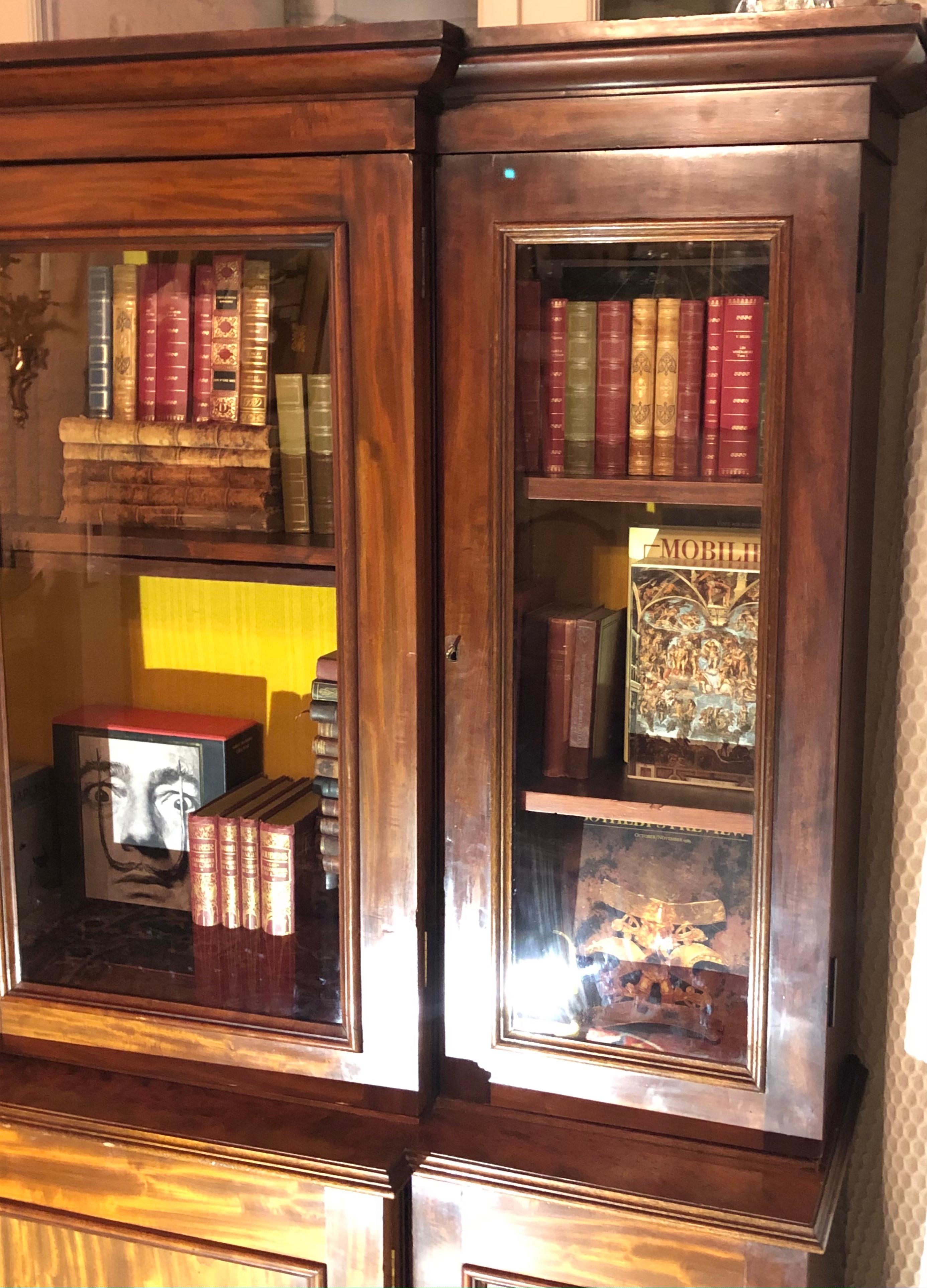 19th Century English Victorian Mahogany Bookcase For Sale 4