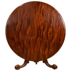 Antique 19th Century English Victorian Mahogany Circular Dining Table