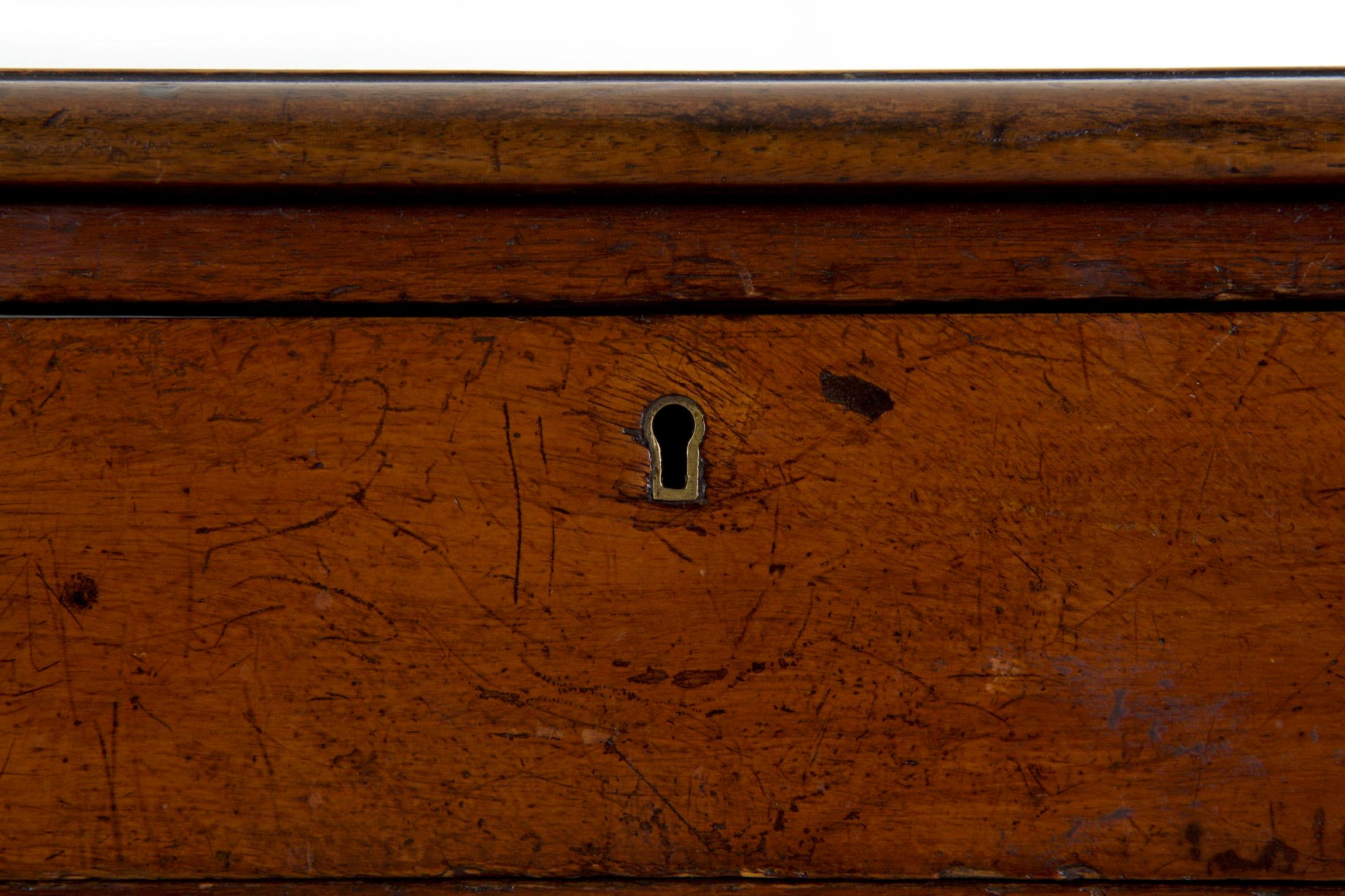 19th Century English Victorian Mahogany Leather Antique Pedestal Desk 6