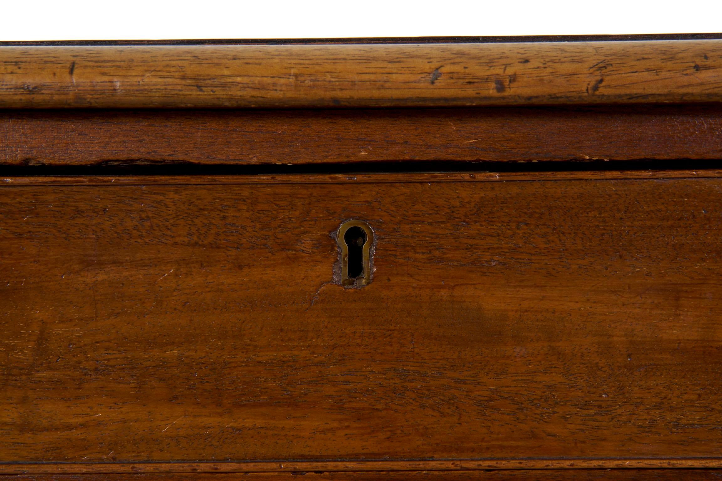 19th Century English Victorian Mahogany Leather Pedestal Writing Desk 4