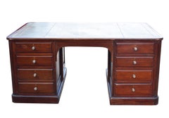 19th Century English Victorian Mahogany Partners Desk