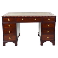 Used 19th Century English Victorian Mahogany Partners Desk