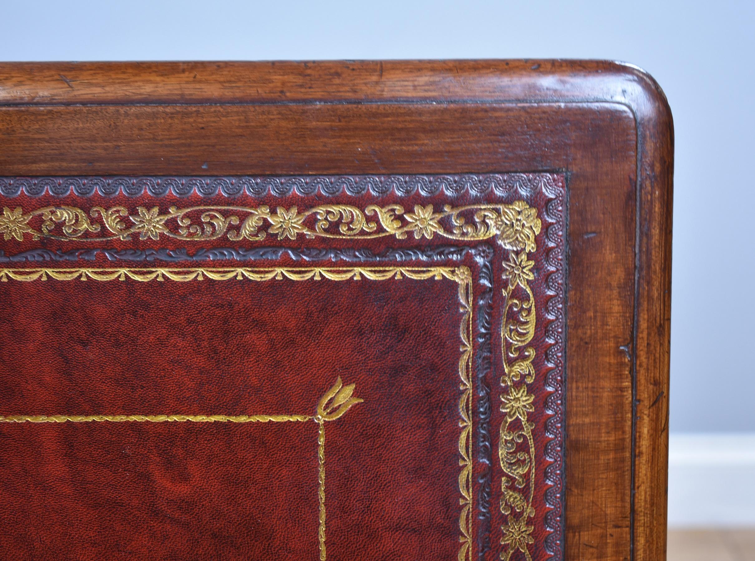 19th Century English Victorian Mahogany Pedestal Desk 5