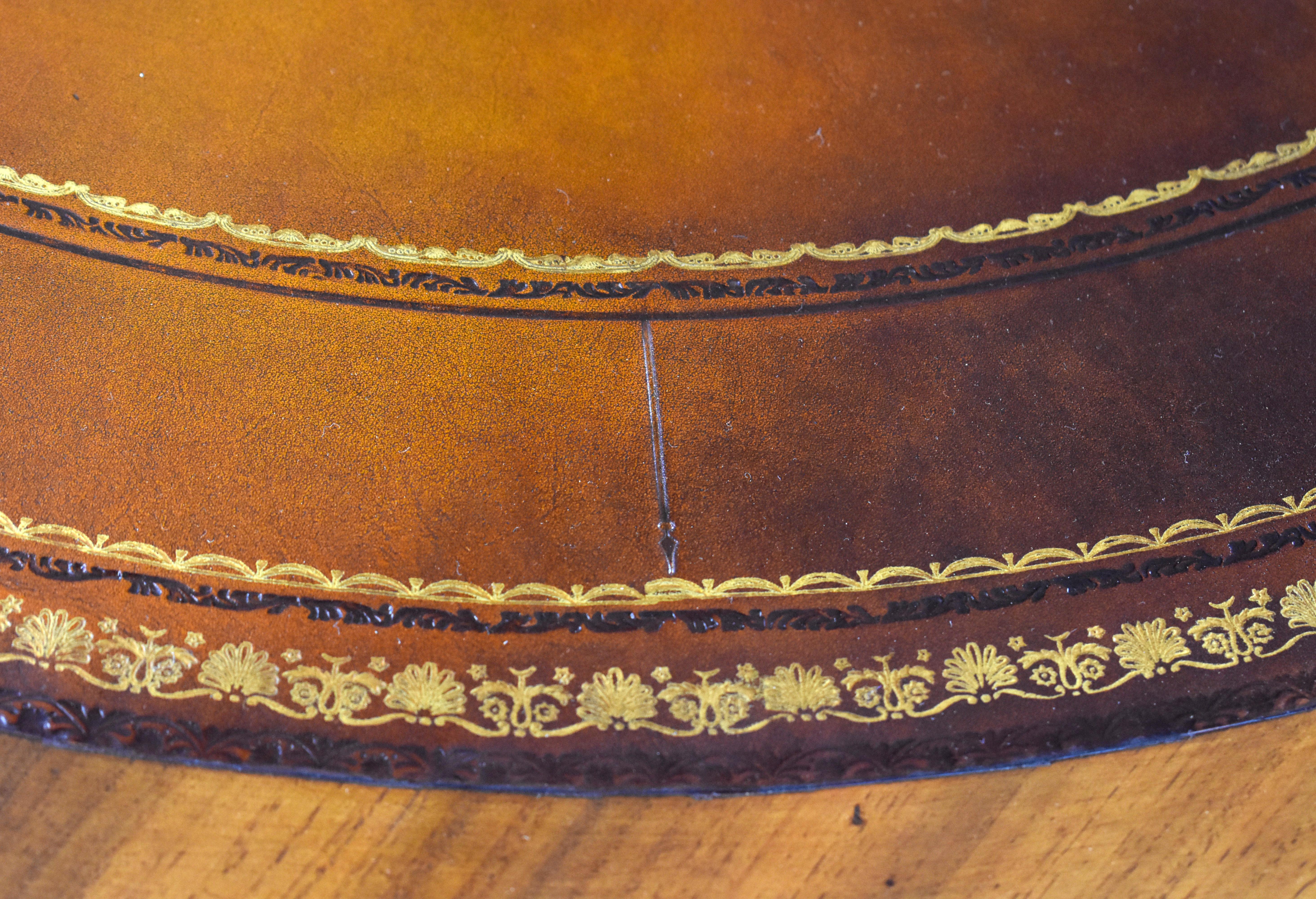 19th Century English Victorian Mahogany Rent Table 1