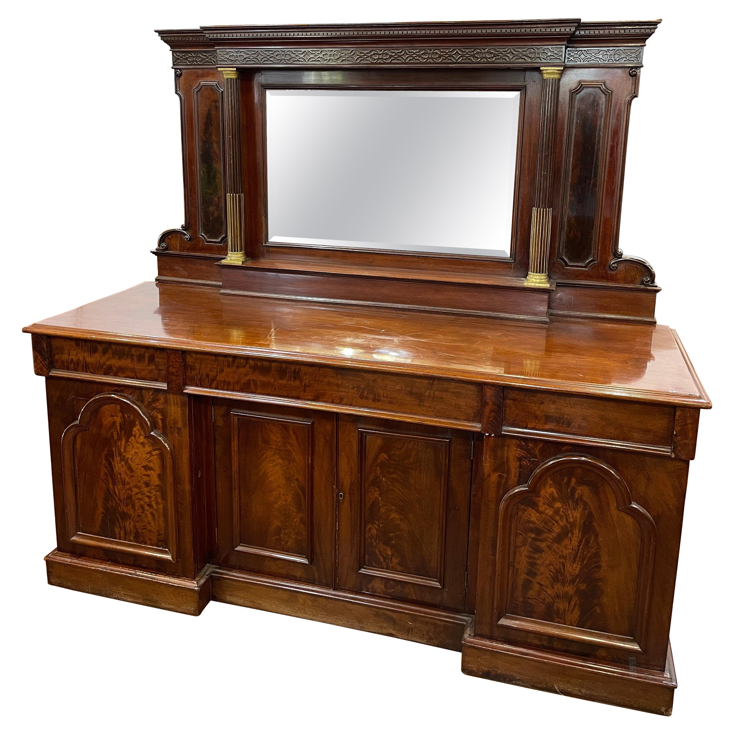 19th Century English Victorian Mahogany Sideboard