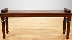 19th Century English Victorian Mahogany Window Seat