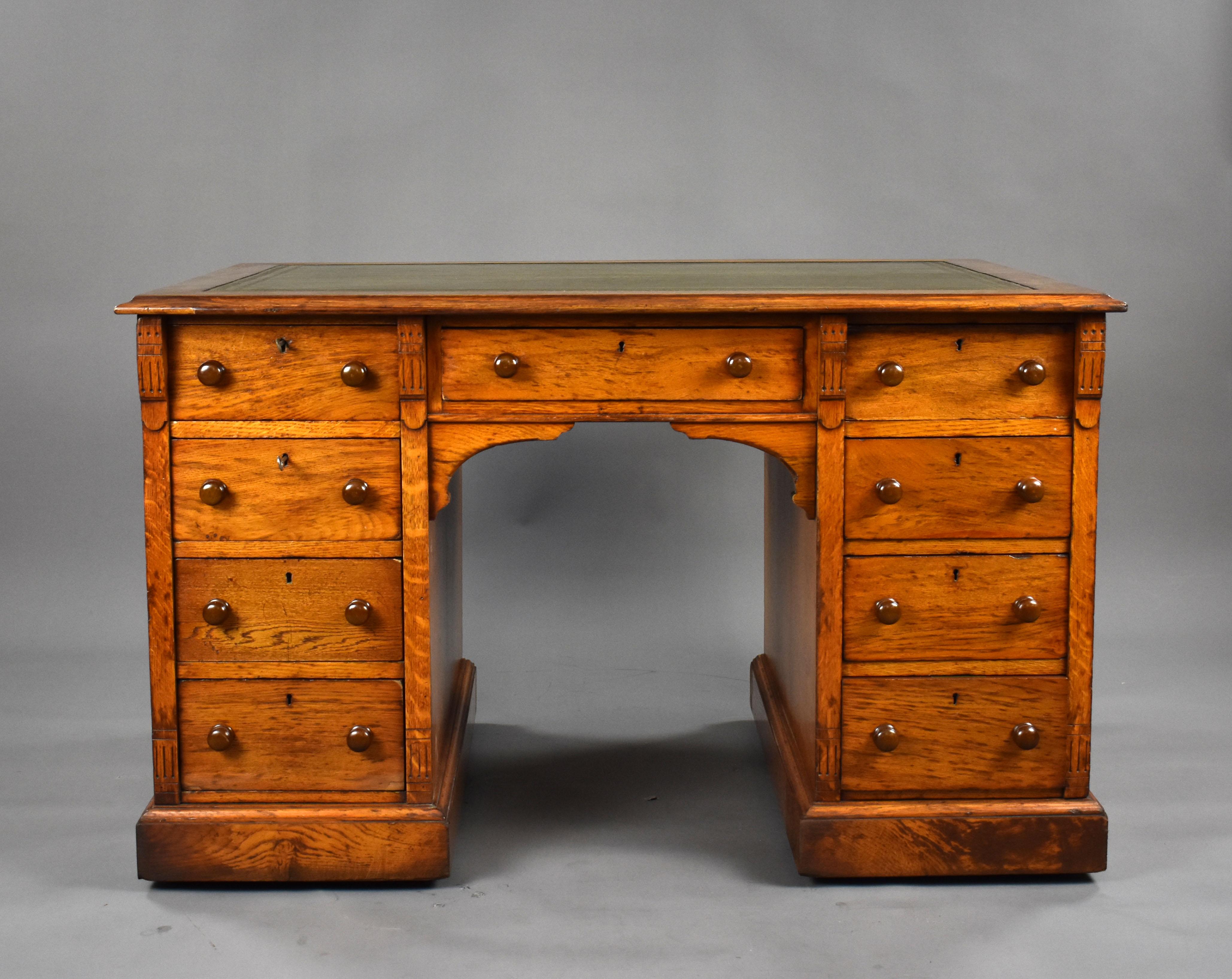 victorian oak desk