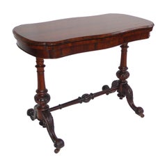 19th Century English Victorian Rosewood Card Table