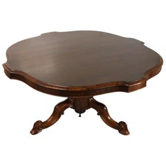 19th Century English Victorian Rosewood Loo Table