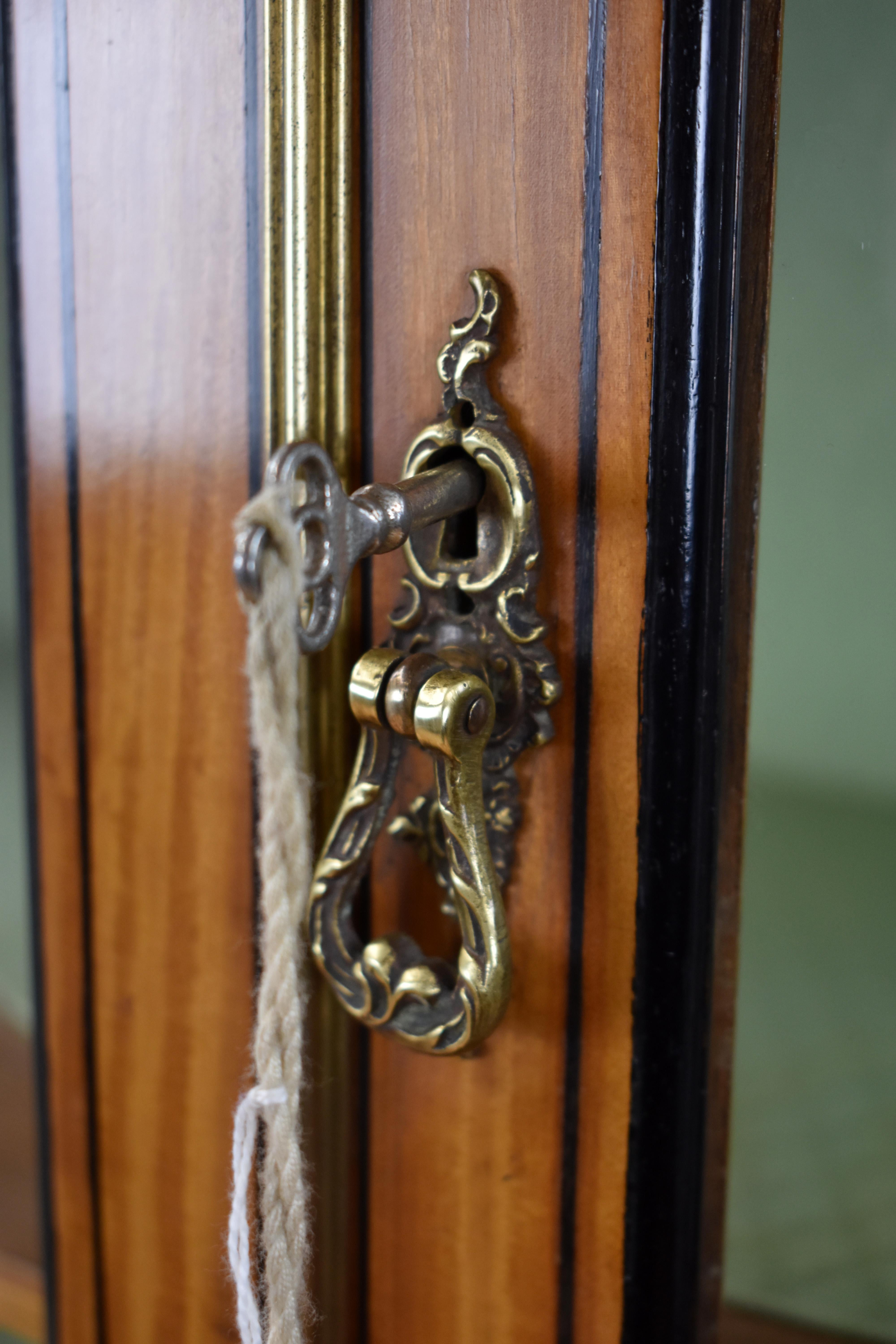 19th Century English Victorian Satinwood Display Cabinet For Sale 13