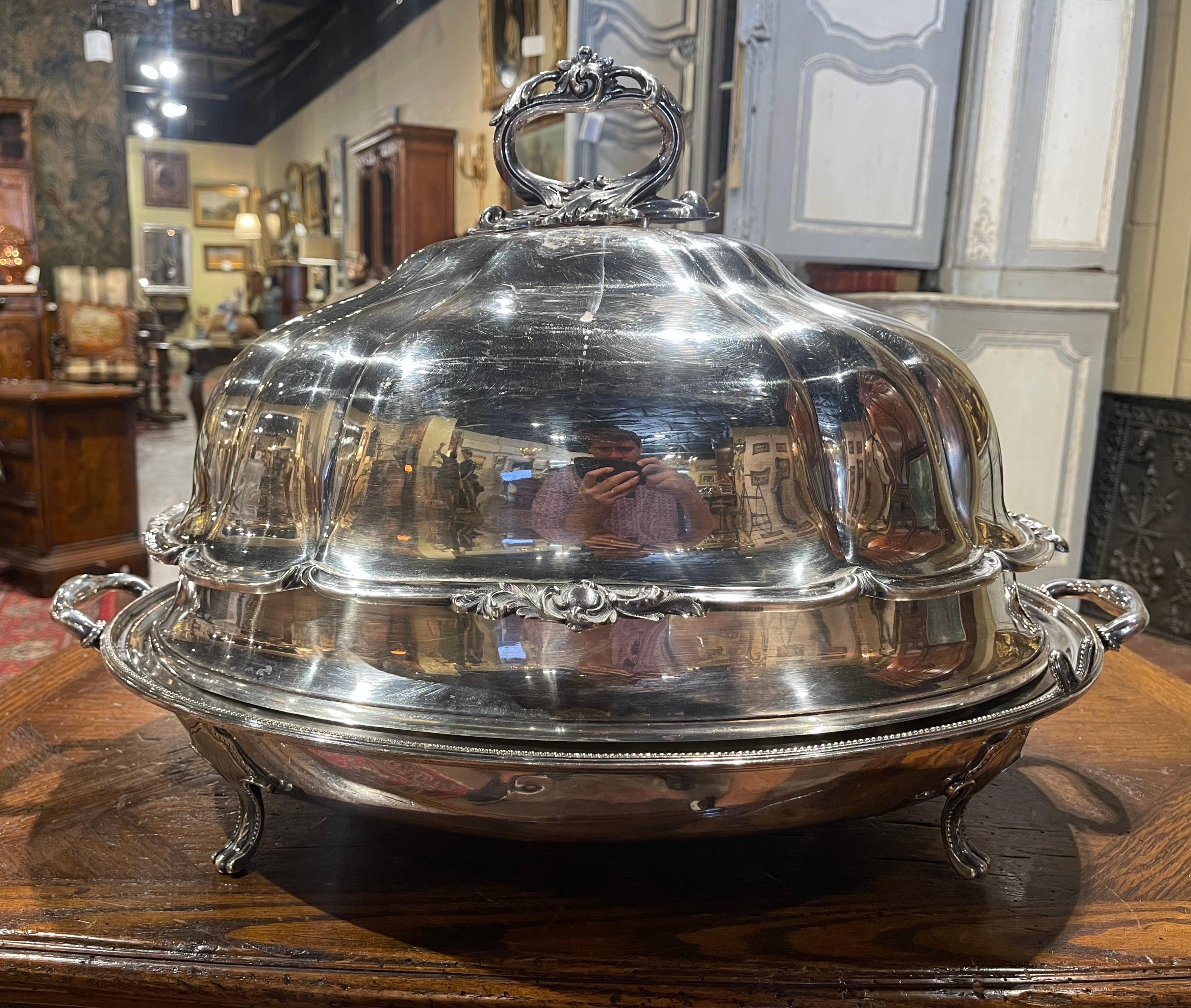 19th Century English Victorian Silver Plated Two-Piece Well Tree and Meat Dome  6