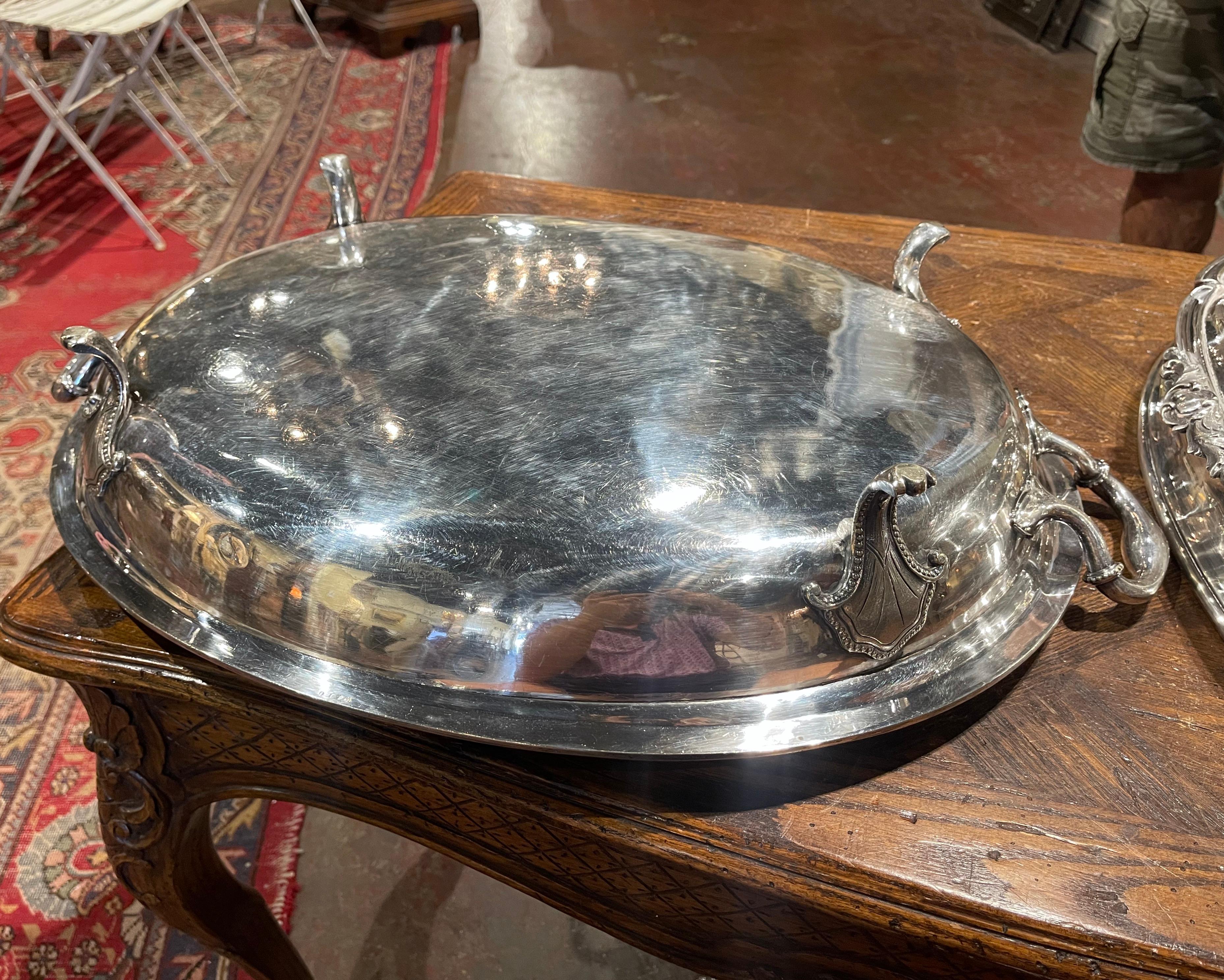 19th Century English Victorian Silver Plated Two-Piece Well Tree and Meat Dome  9
