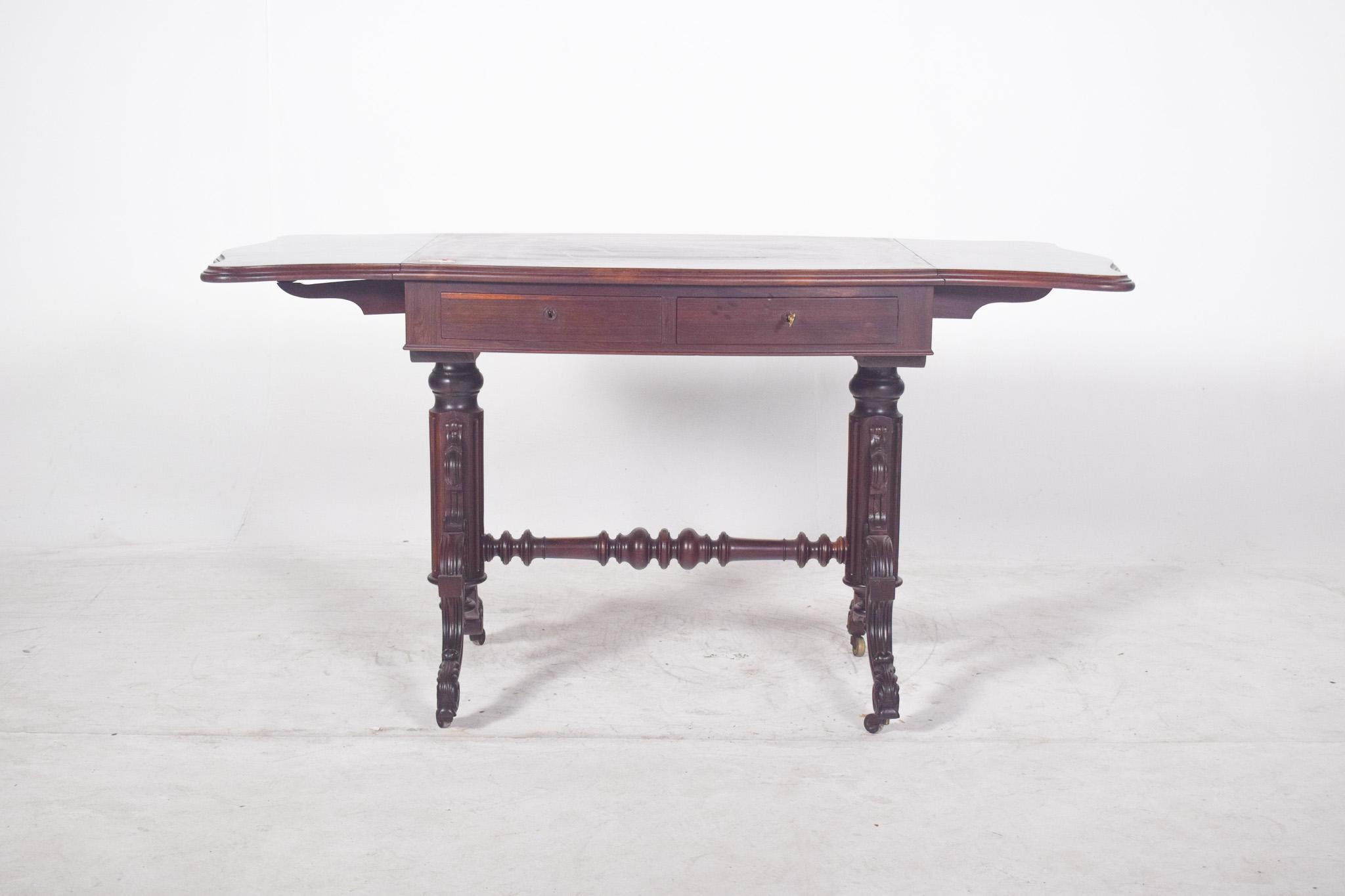 19th Century English Victorian Table in Rosewood For Sale 7