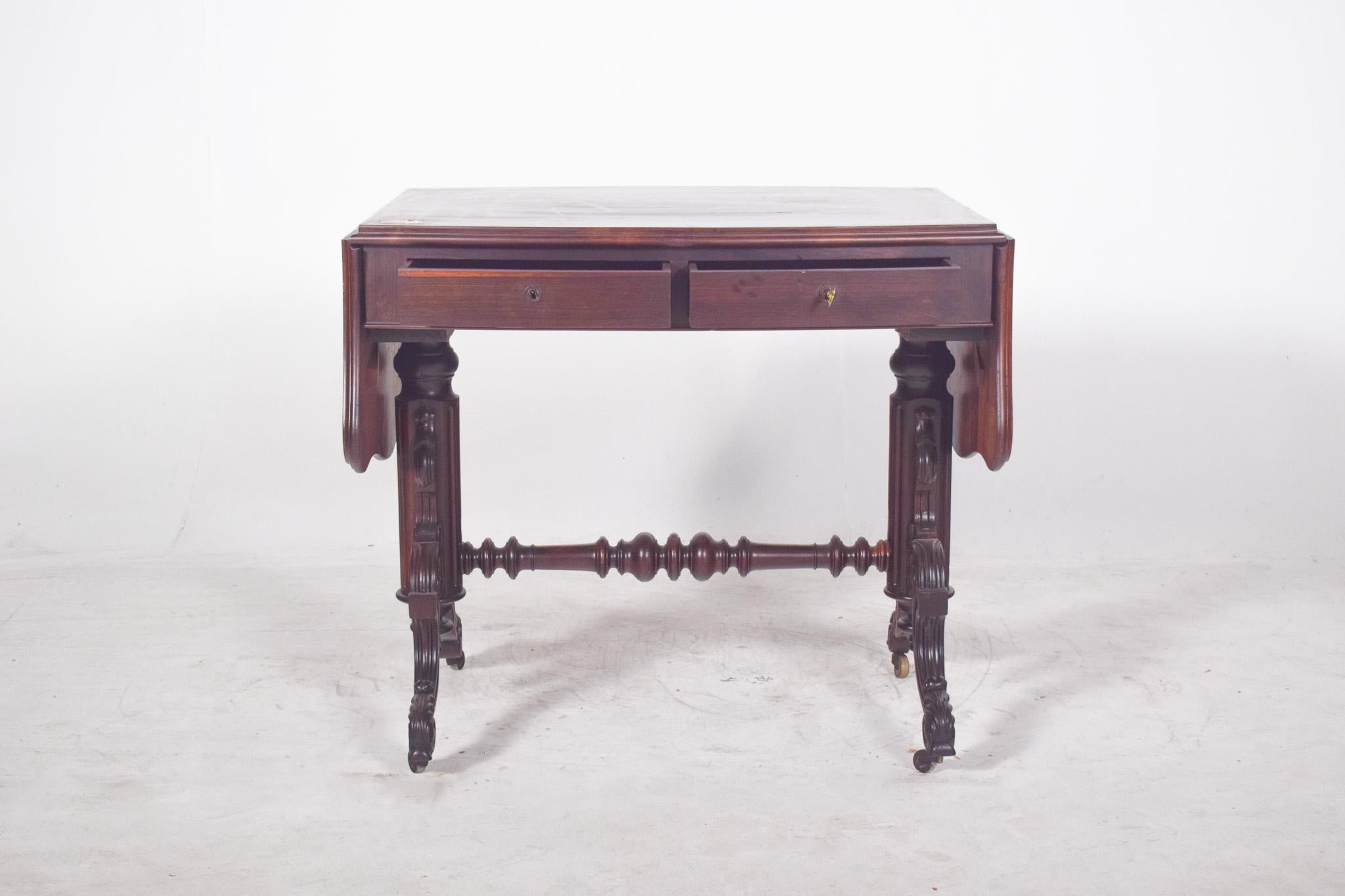 19th Century English Victorian Table in Rosewood For Sale 6