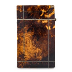 19th Century English Victorian Tortoise Shell Card Case