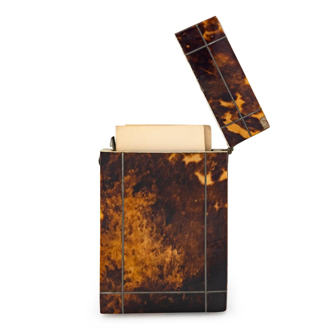 19th Century English Victorian Tortoise Shell Card Case In Good Condition In WEST PALM BEACH, FL