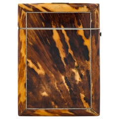 19th Century English Victorian Tortoise Shell Card Case