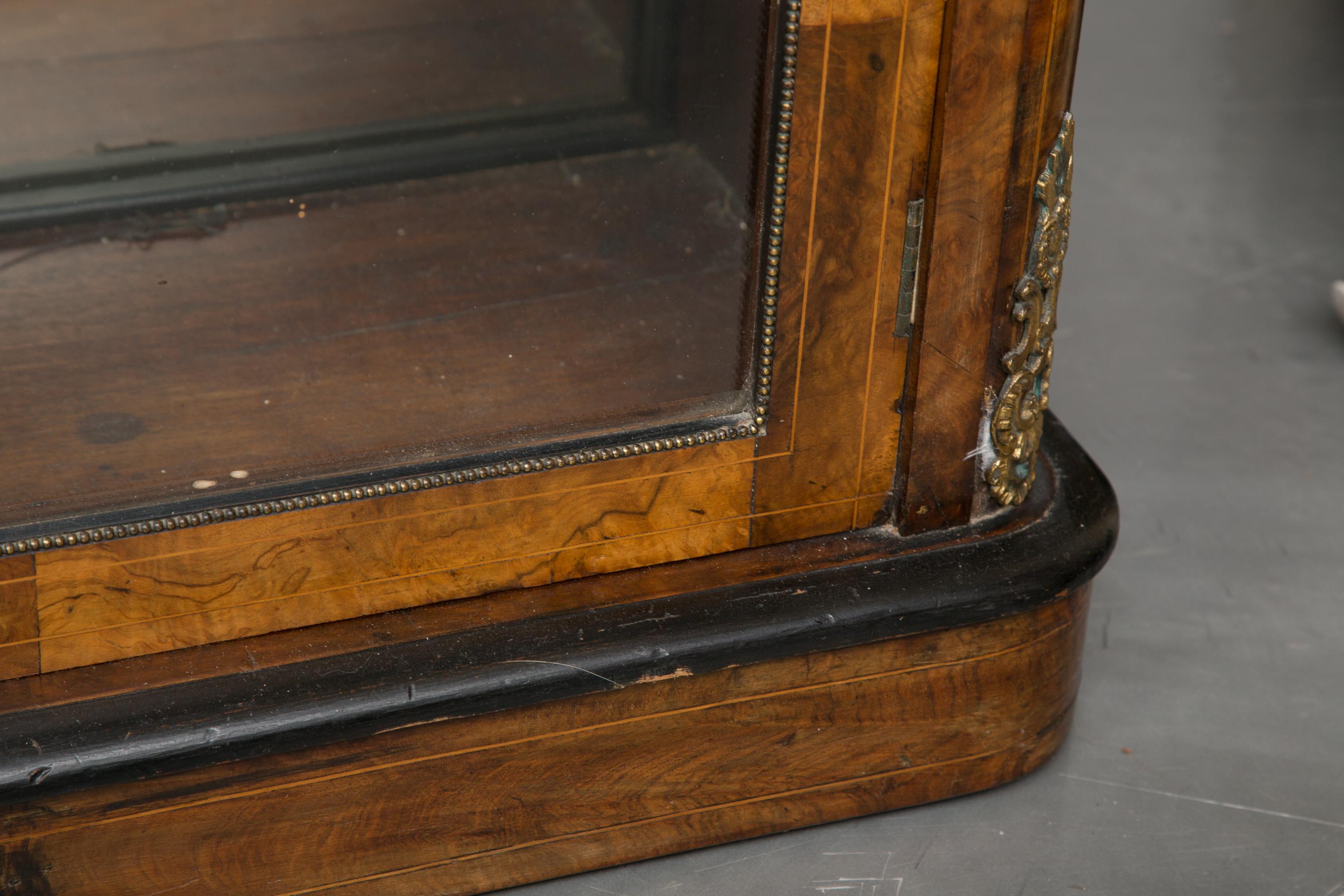 19th Century English Victorian Walnut Bookcase For Sale 2